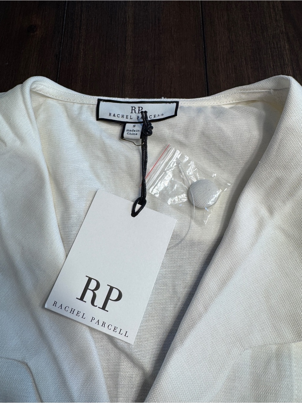 Rachel Parcell Scallop Collar Dress White Linen Blend Button Front Dress NWT S - Picture 12 of 16